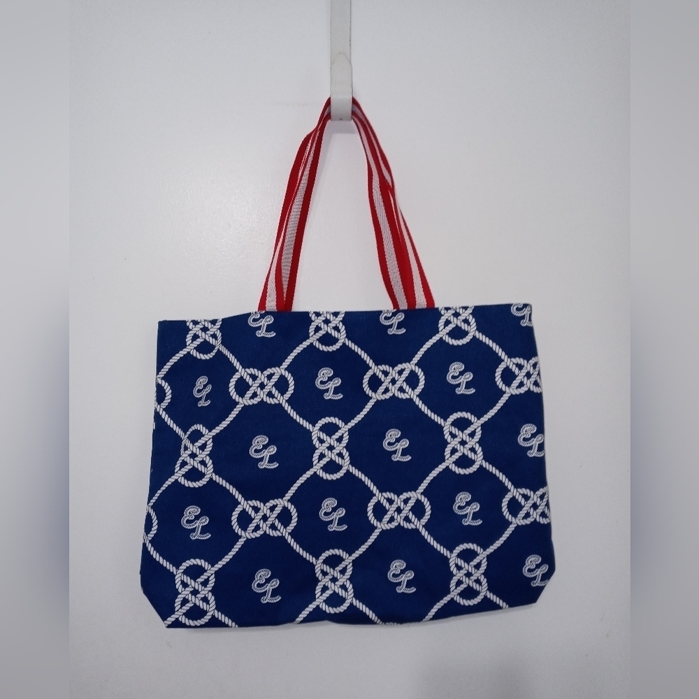 Estee Lauder Nautical Print Lined Tote Beach/Shopping Bag
